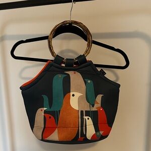 Stylish Multicolor Bird Print Women's Lunch Box